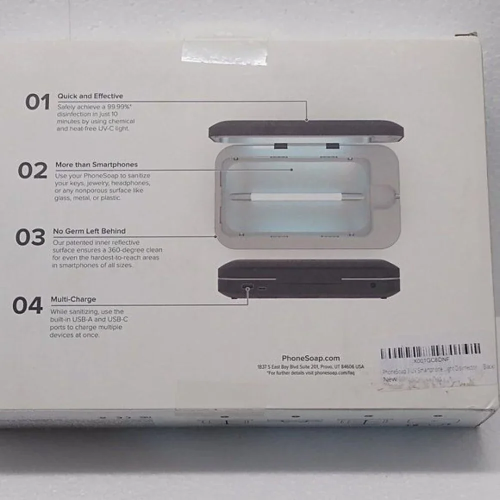 PhoneSoap 3 UV Cell Phone Sanitizer & Dual Universal Cell Phone Charger